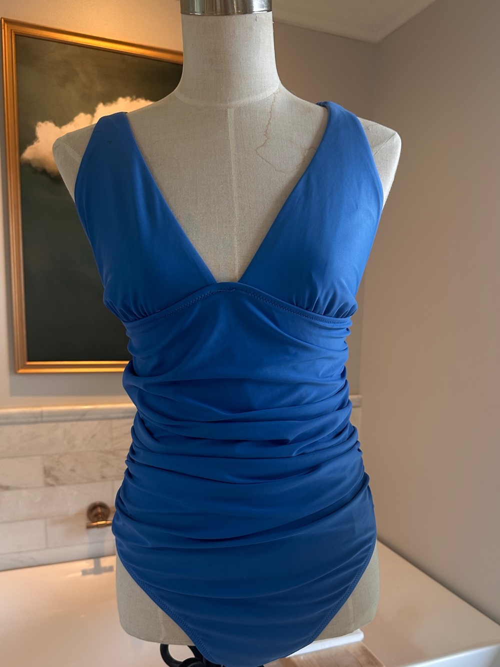 J.Crew Ruched V-Neck One-Piece Swimsuit